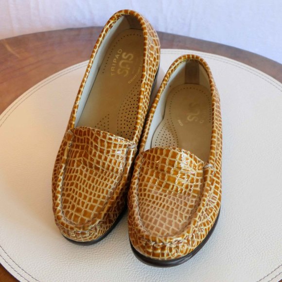 SAS Tripad Comfort Snake Print Loafers Golden Brown Size 5 - Picture 11 of 11